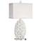 Kathy Ireland Ocean Treasures Coral White Coastal Table Lamp