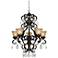 Kathy Ireland Ramas de Luces 31" Amber and Bronze Scroll Chandelier