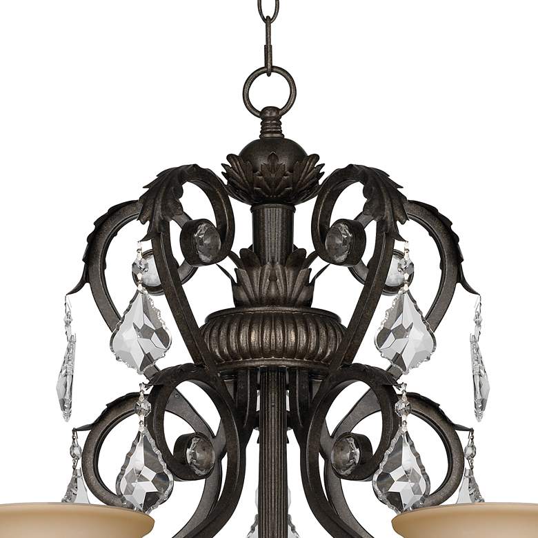 Image 5 Kathy Ireland Ramas de Luces 31 inch Amber and Bronze Scroll Chandelier more views