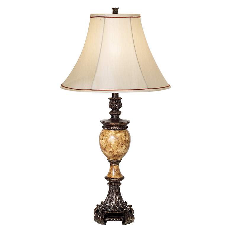 Kathy Ireland&#39;s Westminster Faux Marble Urn Table Lamp