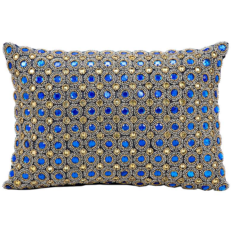 Image 1 Kathy Ireland Savvy 10 inch x 14 inch Sapphire Blue Pillow