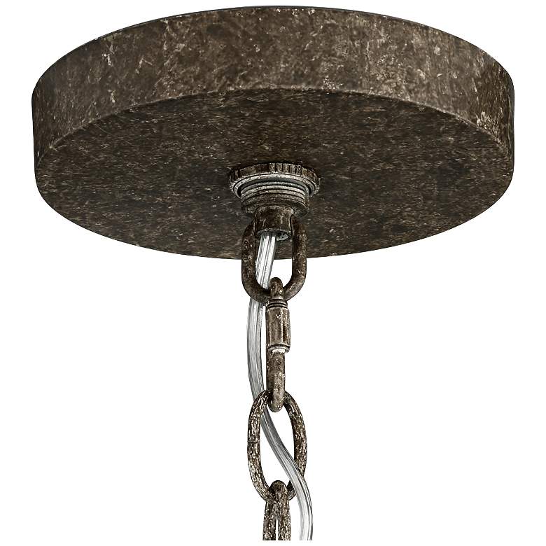 Image 7 Kathy Ireland Scrolled Tiers 28" Wide Beige and Bronze Chandelier more views