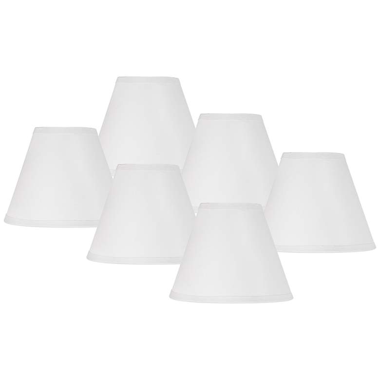 Image 1 Kathy Ireland Set of 6 White Paper Shades 3x6x4.5 (Clip-On)