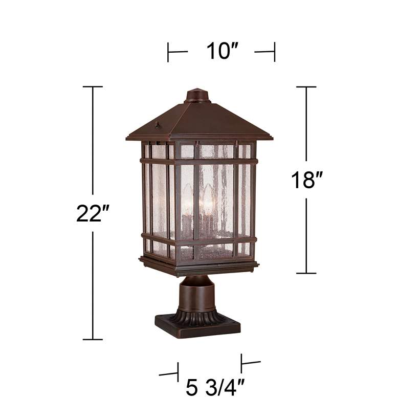 Image 4 Kathy Ireland Sierra 22" High Post Light with Pier Mount Adapter more views