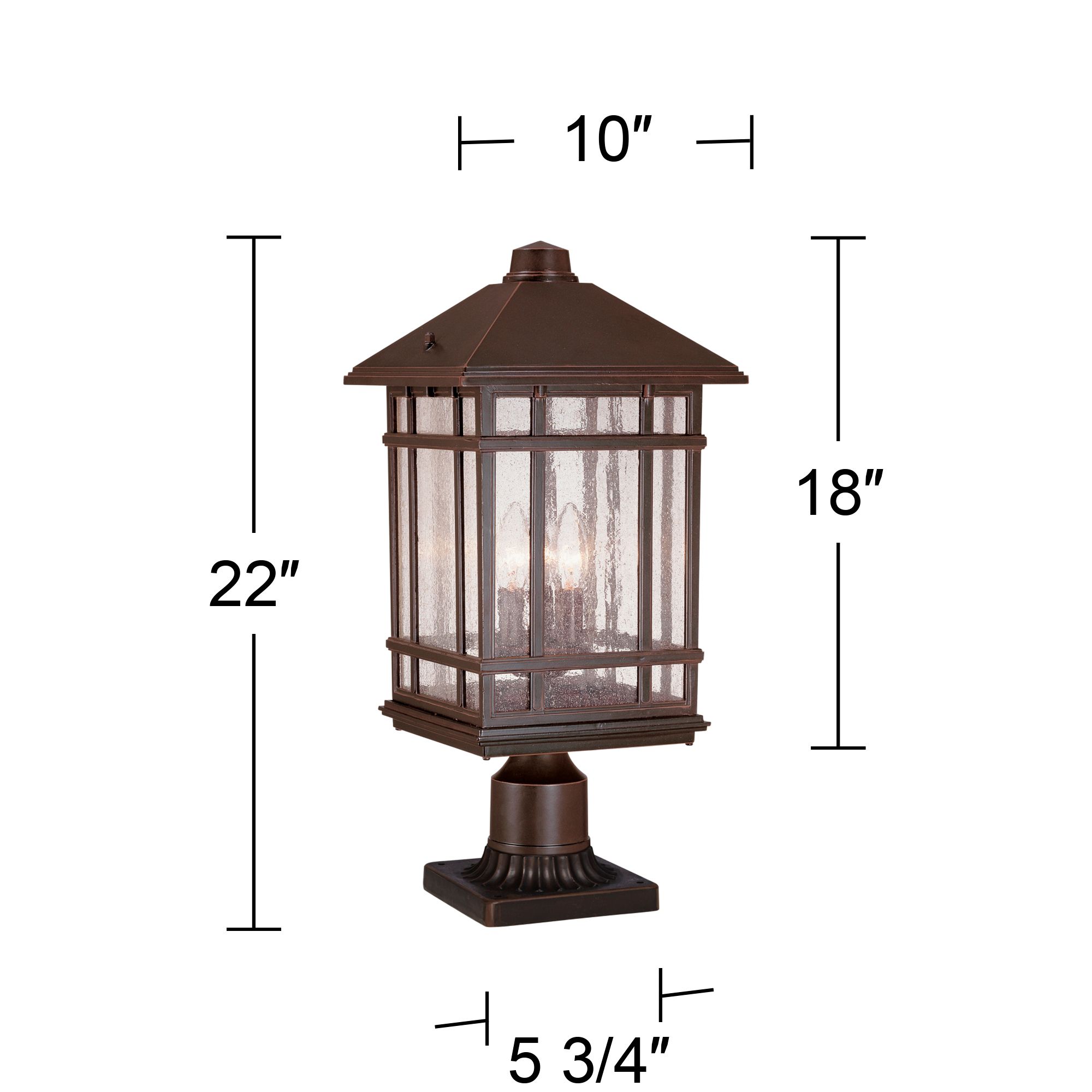 Image 7 Kathy Ireland Sierra 22" High Post Light with Pier Mount Adapter more views