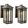 Kathy Ireland Sierra Craftsman 10 1/2" Bronze Outdoor Wall Lights Set