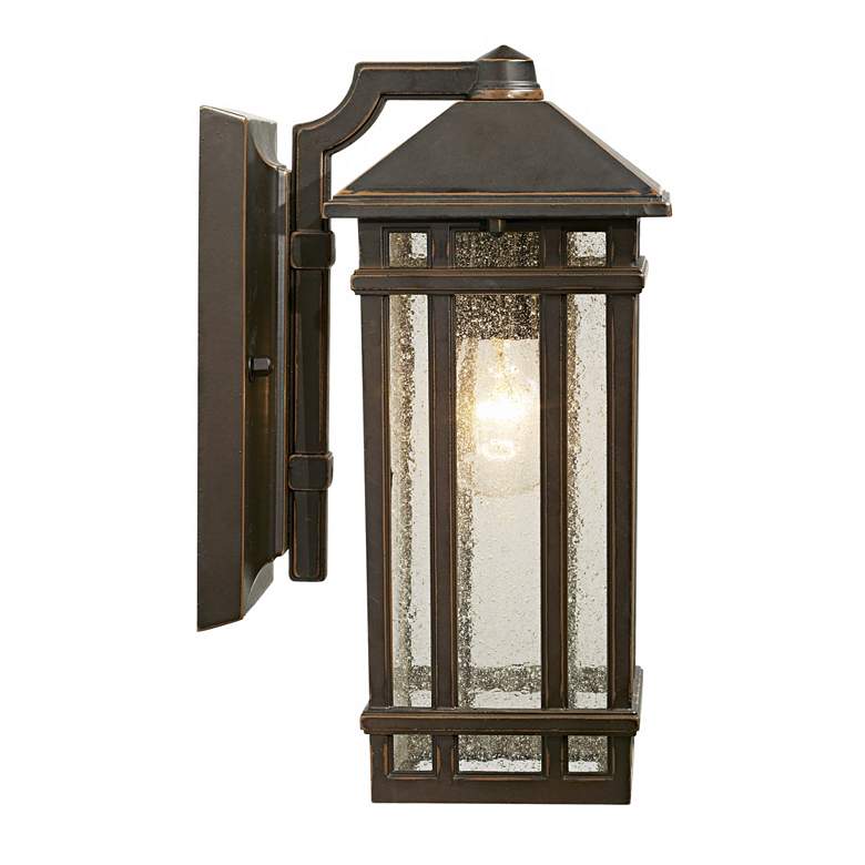 Image 3 Kathy Ireland Sierra Craftsman 10 1/2" Bronze Outdoor Wall Lights Set more views