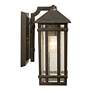 3_Kathy Ireland Sierra Craftsman 10 1/2" Bronze Outdoor Wall Lights Set more views