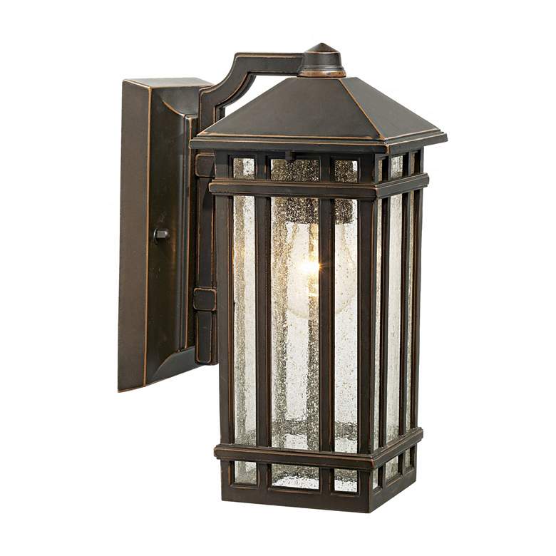 Image 4 Kathy Ireland Sierra Craftsman 10 1/2" Bronze Outdoor Wall Lights Set more views