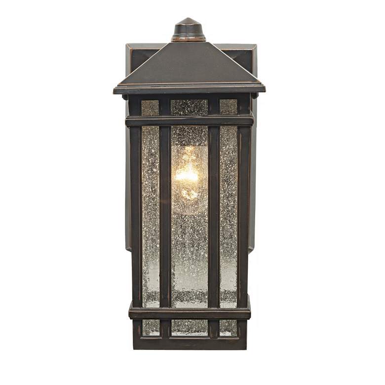 Image 5 Kathy Ireland Sierra Craftsman 10 1/2" Bronze Outdoor Wall Lights Set more views