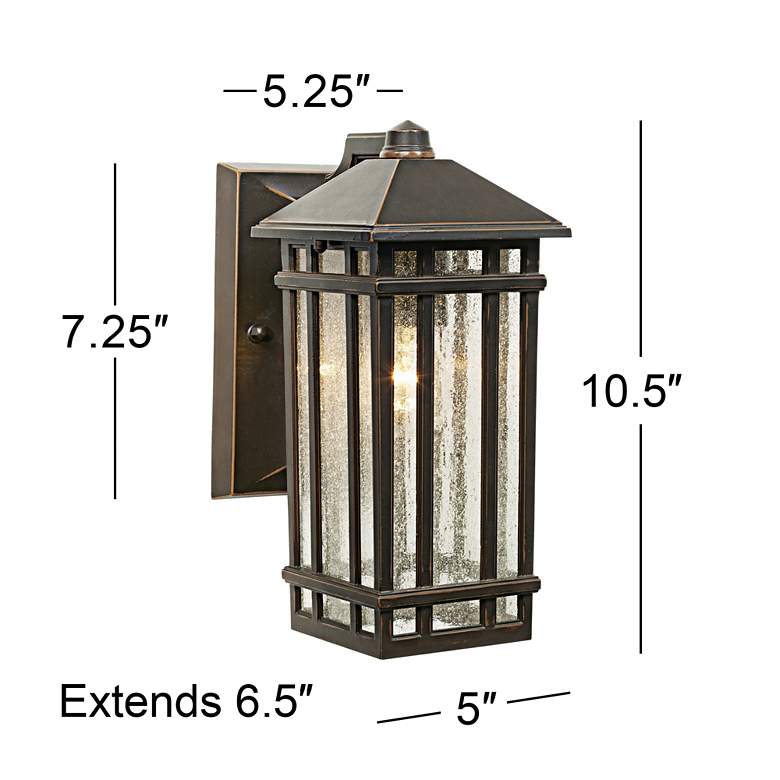 Image 7 Kathy Ireland Sierra Craftsman 10 1/2" Bronze Outdoor Wall Lights Set more views