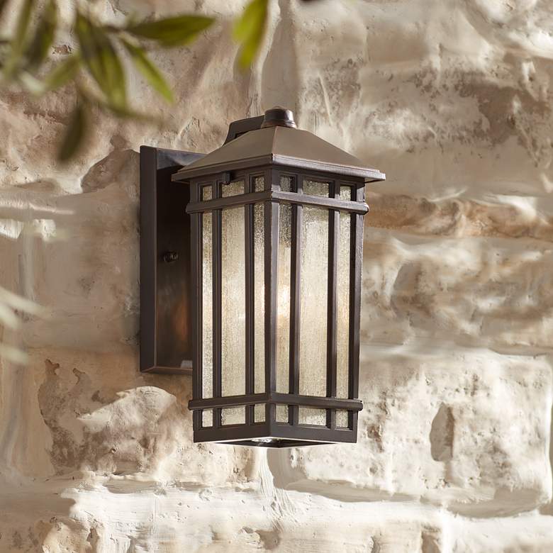 Image 1 Kathy Ireland Sierra Craftsman 10 1/2" High Bronze Outdoor Wall Light
