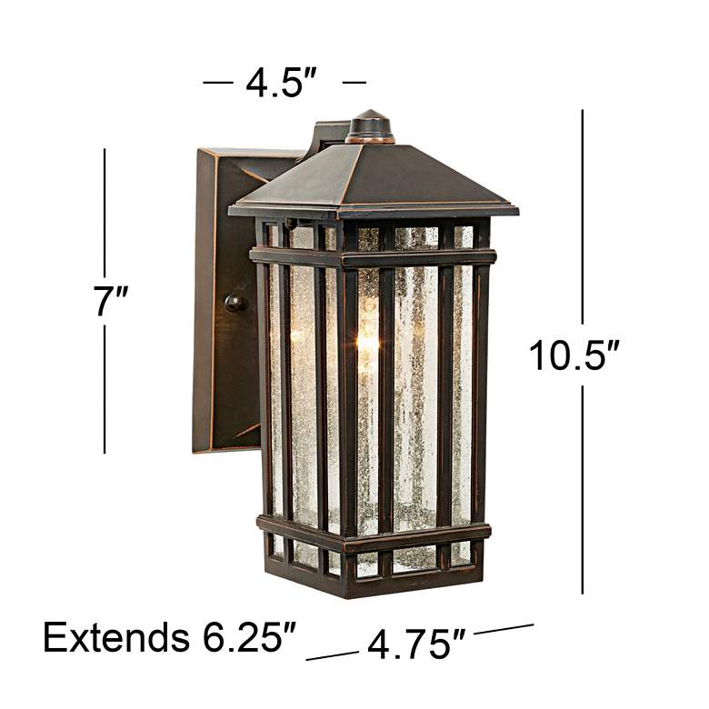 Image 7 Kathy Ireland Sierra Craftsman 10 1/2" High Bronze Outdoor Wall Light more views