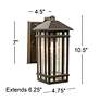 7_Kathy Ireland Sierra Craftsman 10 1/2" High Bronze Outdoor Wall Light more views