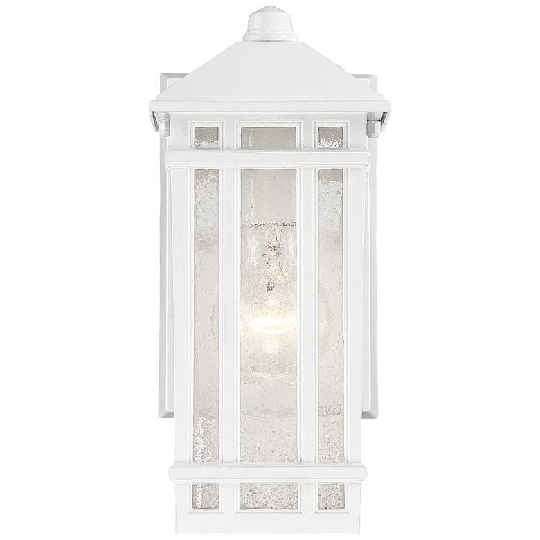 Image 4 Kathy Ireland Sierra Craftsman 10 inch High White Outdoor Wall Light more views
