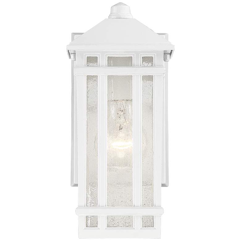 Image 4 Kathy Ireland Sierra Craftsman 10" High White Outdoor Wall Light more views
