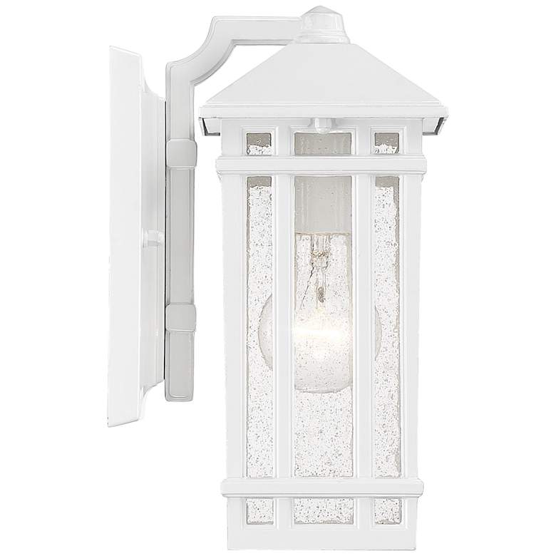 Image 6 Kathy Ireland Sierra Craftsman 10" High White Outdoor Wall Light more views