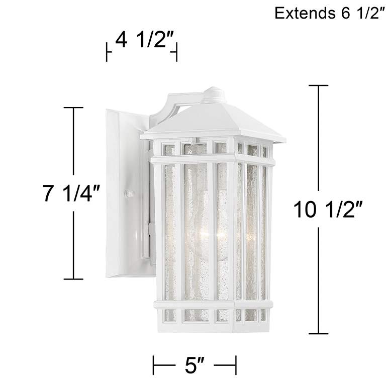 Image 7 Kathy Ireland Sierra Craftsman 10" High White Outdoor Wall Light more views