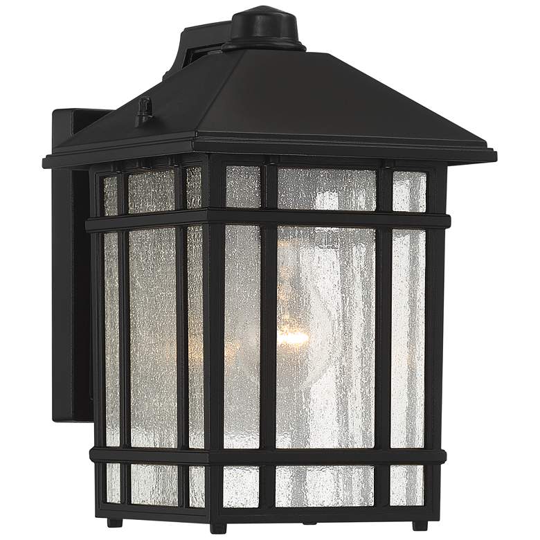 Image 2 Kathy Ireland Sierra Craftsman 11" High Black Dusk-Dawn Outdoor Light