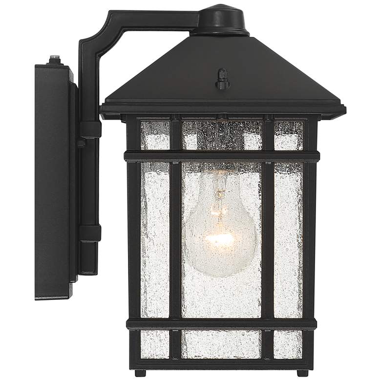 Image 6 Kathy Ireland Sierra Craftsman 11 inch High Black Dusk-Dawn Outdoor Light more views