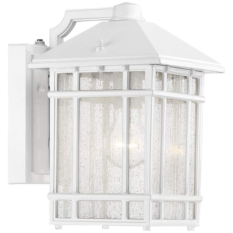 Image 5 Kathy Ireland Sierra Craftsman 11" High White Dusk-Dawn Outdoor Light more views