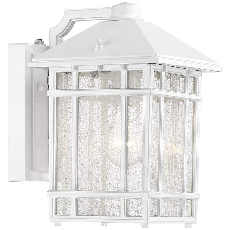 Image 5 Kathy Ireland Sierra Craftsman 11 inch High White Dusk-Dawn Outdoor Light more views