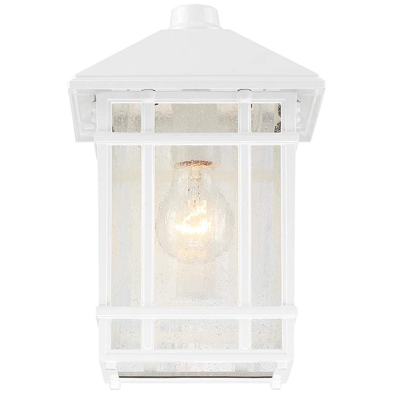 Image 3 Kathy Ireland Sierra Craftsman 11 inch High White Outdoor Wall Light more views