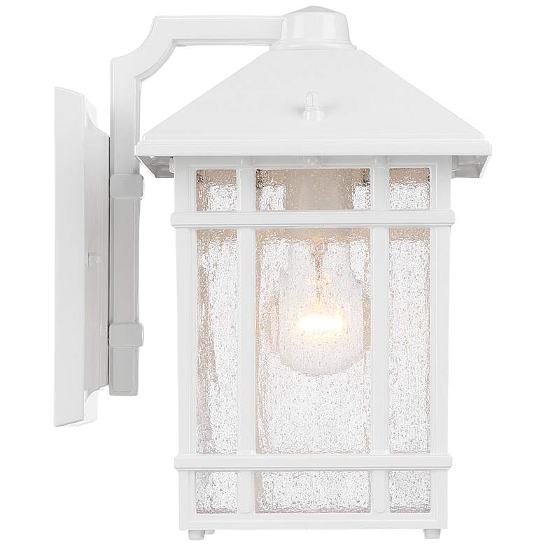 Image 5 Kathy Ireland Sierra Craftsman 11 inch High White Outdoor Wall Light more views