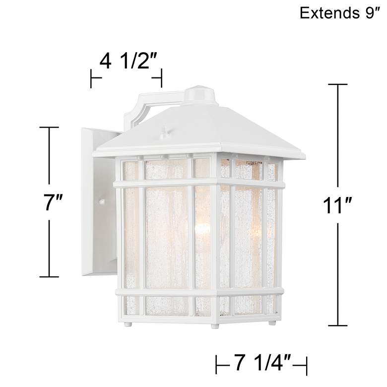Image 6 Kathy Ireland Sierra Craftsman 11 inch High White Outdoor Wall Light more views