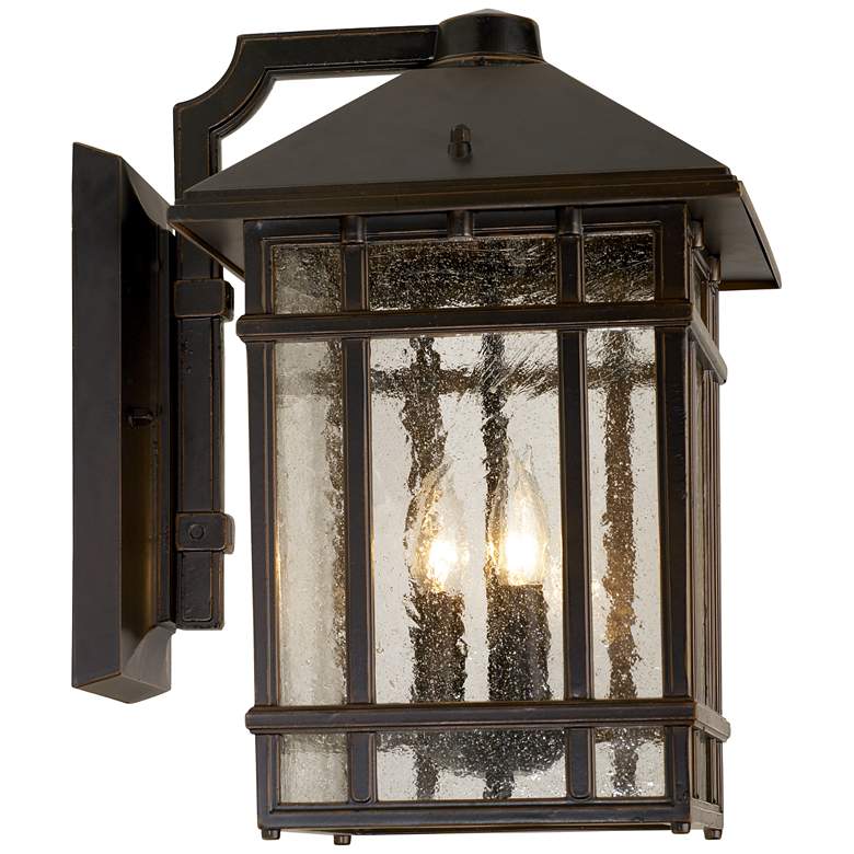 Image 5 Kathy Ireland Sierra Craftsman 15" High Bronze Outdoor Wall Light more views
