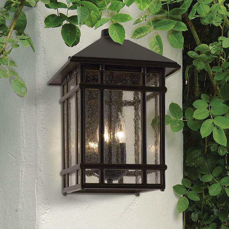 Image 6 Kathy Ireland Sierra Craftsman 15 inch High Bronze Outdoor Wall Light more views