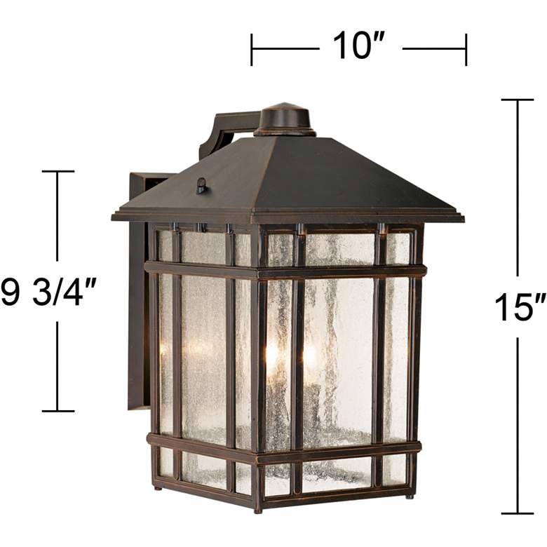 Image 7 Kathy Ireland Sierra Craftsman 15" High Bronze Outdoor Wall Light more views