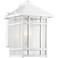 Kathy Ireland Sierra Craftsman 15" High White Outdoor Wall Light