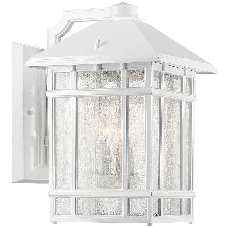 Image 5 Kathy Ireland Sierra Craftsman 15 inch High White Outdoor Wall Light more views