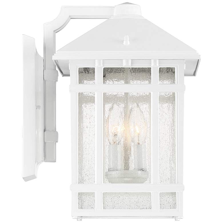 Image 6 Kathy Ireland Sierra Craftsman 15 inch High White Outdoor Wall Light more views