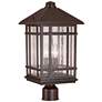 Kathy Ireland Sierra Craftsman 18" High Bronze Outdoor Post Light in scene