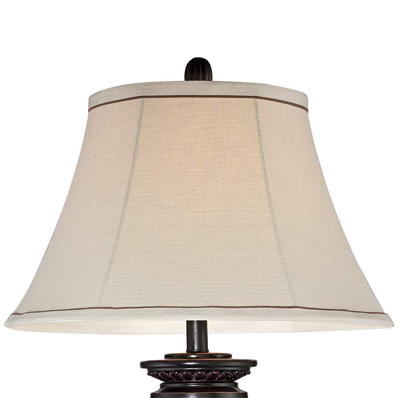 Kathy Ireland Sonnett Bronze Traditional Table Lamp with USB Dimmer Cord more views