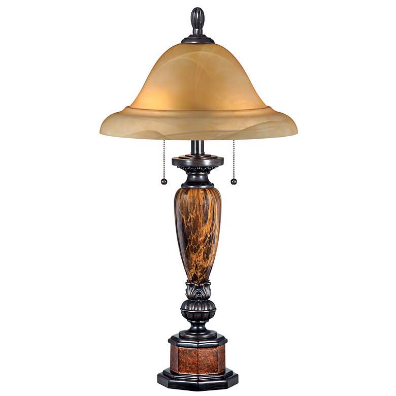 Image 1 Kathy Ireland Sonnett Collection Alabaster Glass Table Lamp