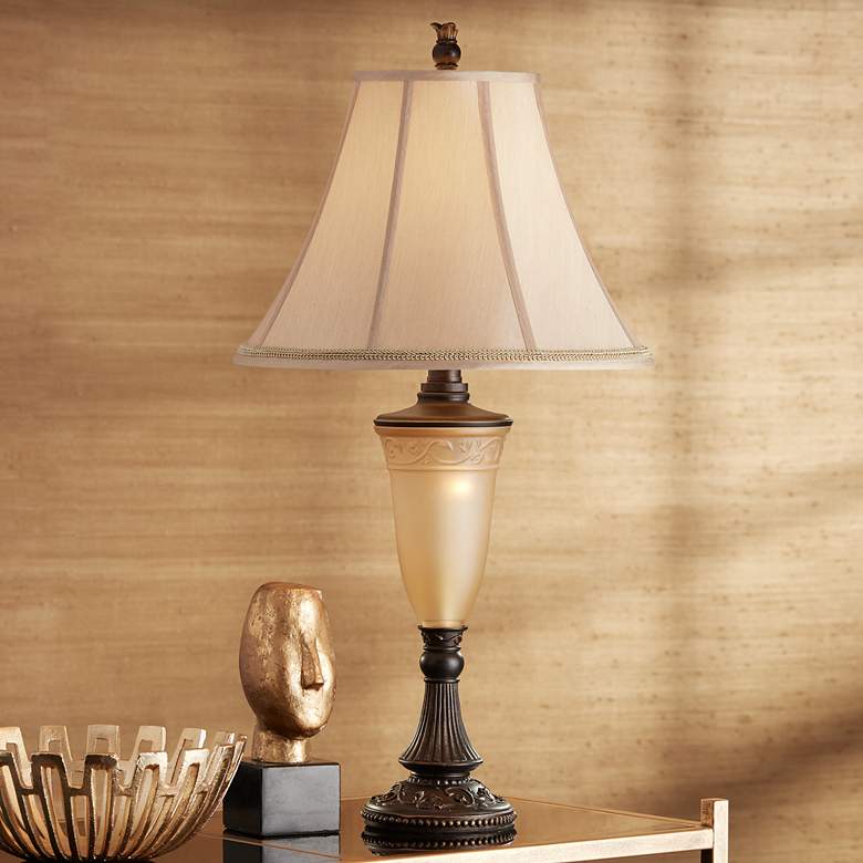 Image 1 Kathy Ireland Sorrento 30" High Glass Vase Night Light Table Lamp