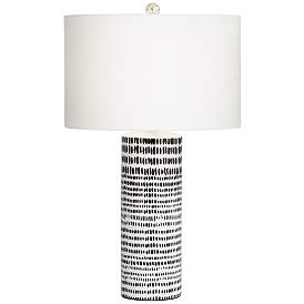 Image2 of Kathy Ireland Southern Heritage 27" Black and White Ceramic Table Lamp