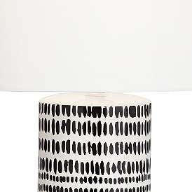 Image4 of Kathy Ireland Southern Heritage 27" Black and White Ceramic Table Lamp more views