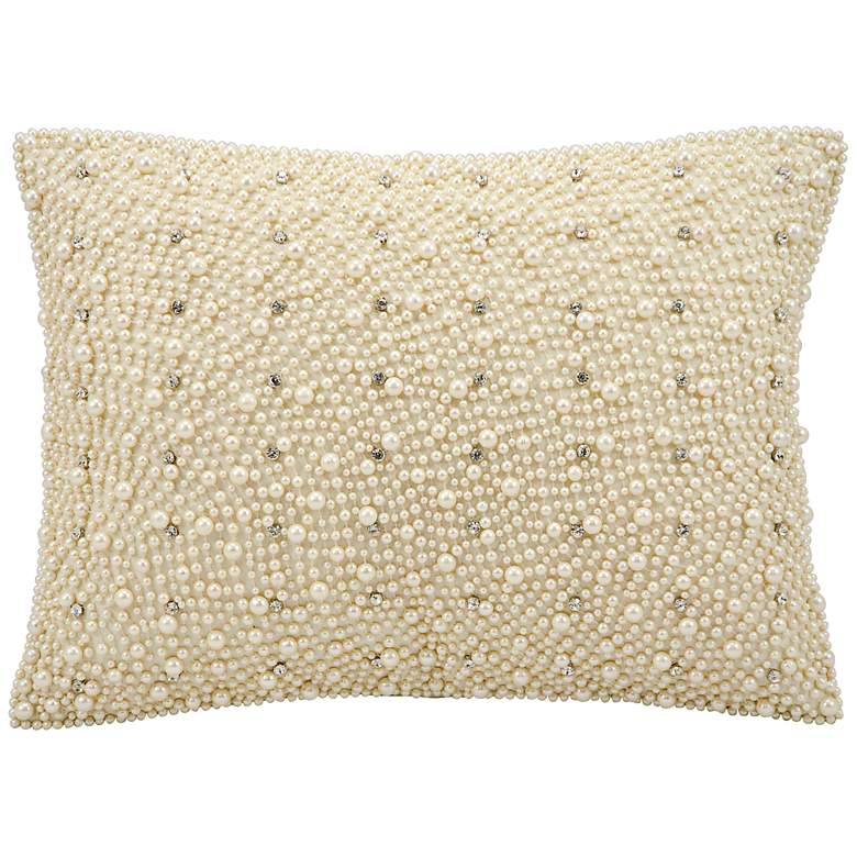 Image 1 Kathy Ireland Spree 12 inch x 16 inch Ivory Accent Pillow
