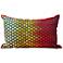 Kathy Ireland Starshine 12" x 20" Red Multicolor Pillow
