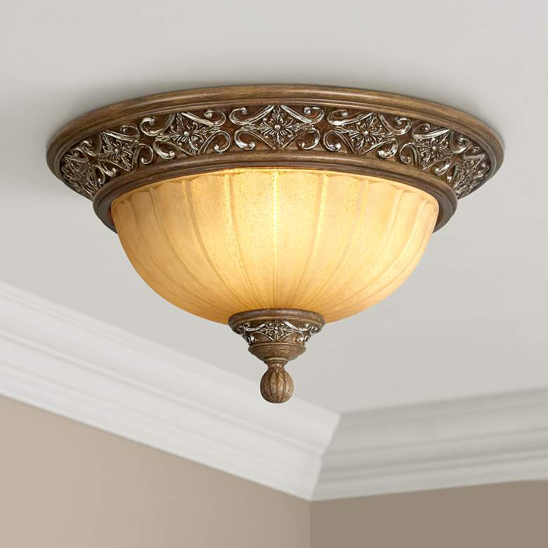 Image 1 Kathy Ireland Sterling Estate 14 inch Wide Ceiling Light Fixture