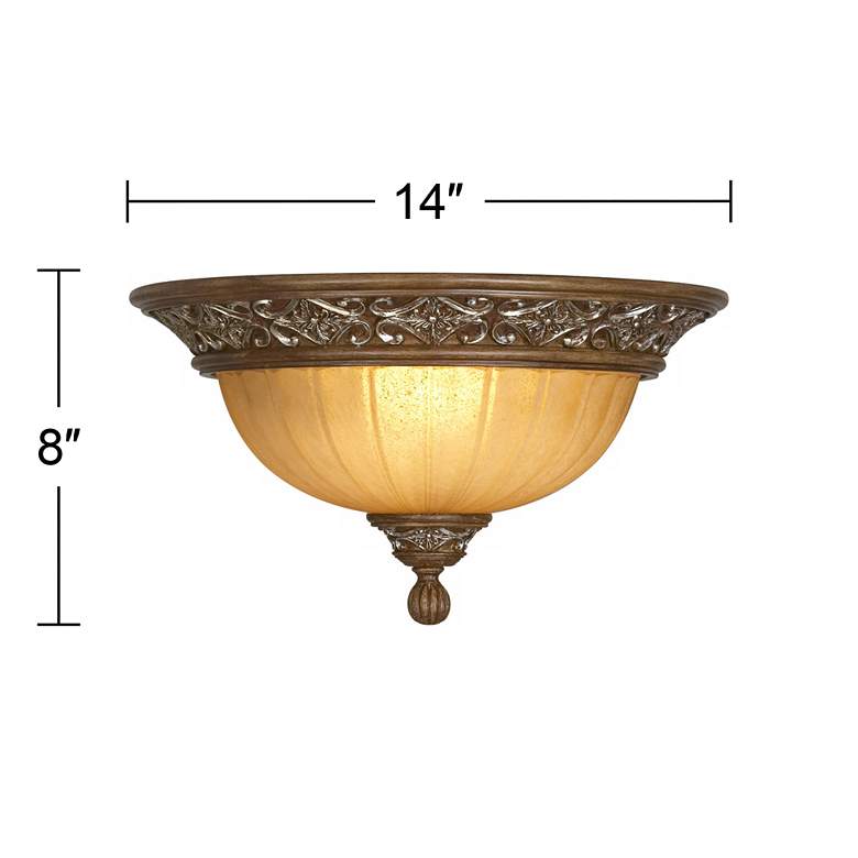 Image 6 Kathy Ireland Sterling Estate 14 inch Wide Ceiling Light Fixture more views