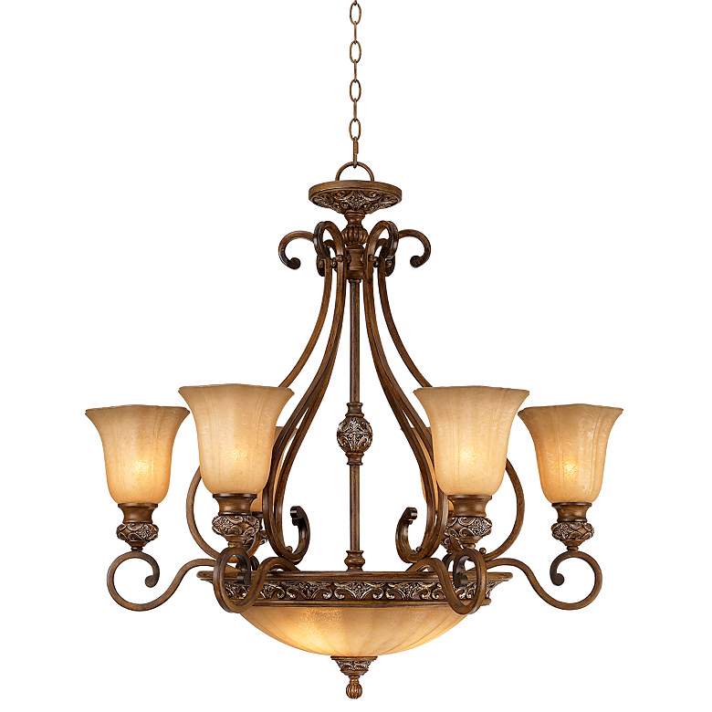 Image 2 Kathy Ireland Sterling Estate 34 1/2" Champagne Glass Chandelier