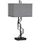 Kathy Ireland Studio Black Metal Table Lamp