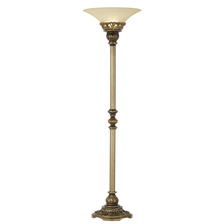 Image 2 Kathy Ireland Timeless Elegance 72 inch Traditional Torchiere Floor Lamp