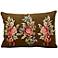 Kathy Ireland Tradition 14" x 20" Chocolate Brown Pillow