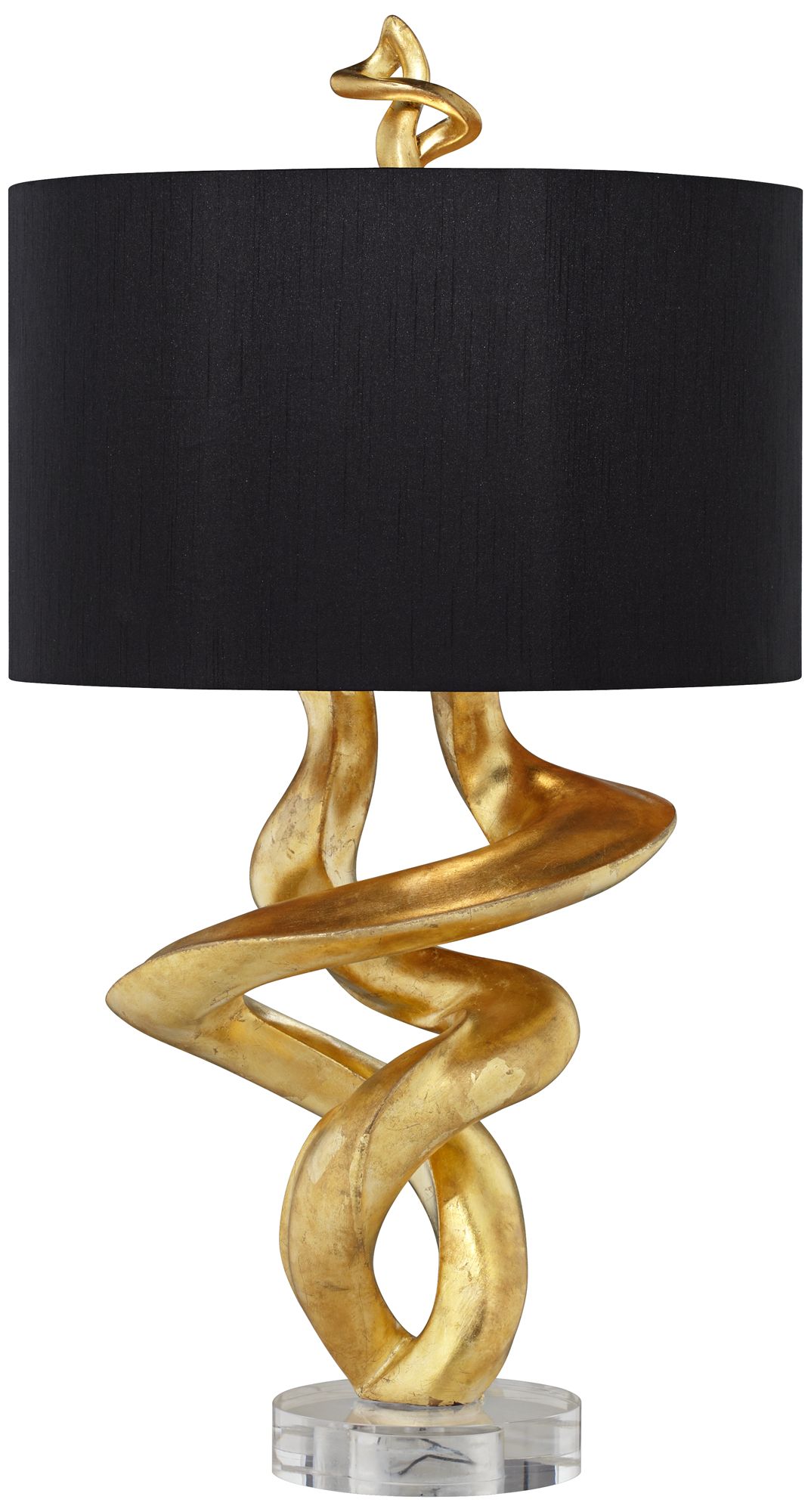 kathy ireland tribal impressions gold leaf table lamp